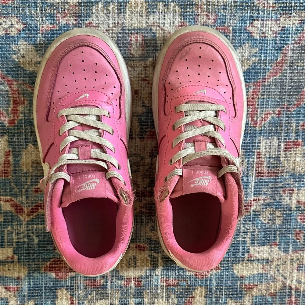 👟 🩷 NIKE Kids Sneakers force1 low EasyOn sneakers pink white girls size 1